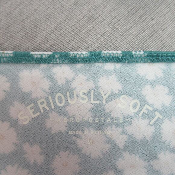 Aeropostale Dress Womens Medium Green Floral Boho Cottagecore Preppy Prairie - Picture 2 of 10